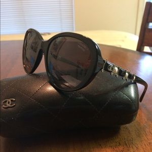 *SOLD*Chanel Bijou Black/Silver Sunglasses